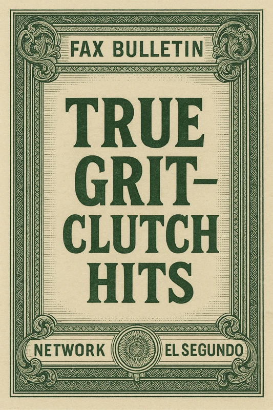 TRUE GRIT - CLUTCH HITS FAX BULLETIN poster